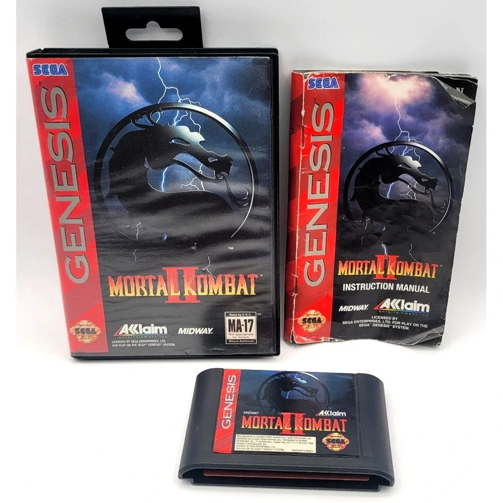 MORTAL KOMBAT II Sega Genesis 1994‎ CIB COMPLETE IN BOX